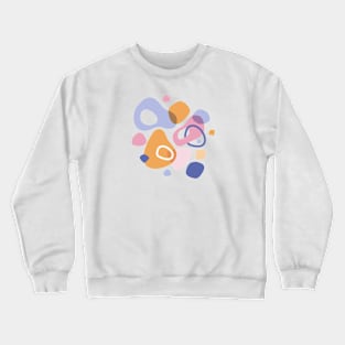 Pastel Geometric Blob Shapes Crewneck Sweatshirt